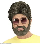 Dodatki do strojów karnawałowych - Peruka Męska Chuck Brązowa - miniaturka - grafika 1