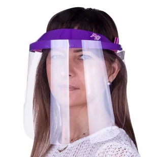 Przyłbica ochronna podologiczna WM PRO uchylna ultralekka wygodna certyfikowana produkt polski Fiolet - Jasny Róż - Przyłbice ochronne - miniaturka - grafika 1