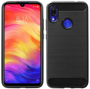 cofi1453® Silicone Case Carbon kompatybilny z XIAOMI REDMI NOTE 7 TPU Case Miękkie etui na telefon komórkowy Pokrowiec ochronny Czarny - Etui i futerały do telefonów - miniaturka - grafika 1