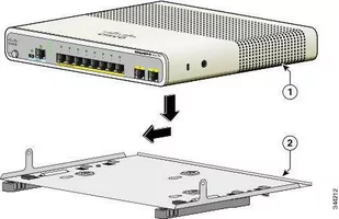 Cisco DIN Rail Mount For 3560-CX and 2960-CX Compact Switch CMPCT-DIN-MNT= - Pozostałe akcesoria sieciowe - miniaturka - grafika 1