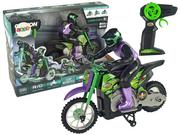 Zabawki zdalnie sterowane - LEANToys Motor Crossowy Zdalnie Sterowany 1:18 2.4G Fioletowy 15 km/h 7732 - miniaturka - grafika 1