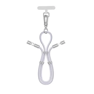 Devia kabel uniwersalna smycz 2w1 PD USB-C - Lightning 1,6 m 27W lawendowy z regulacją długości - Kable USB - miniaturka - grafika 1