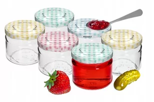 Słoiki na dżemy z zakrętkami 6 szt 330 ml - Pojemniki kuchenne - miniaturka - grafika 1
