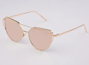 Glam Rock Kocie Oczy damskie lustrzanki różowe GLM-987 - Okulary korekcyjne, oprawki, szkła - miniaturka - grafika 1