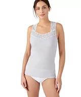 Koszulki i topy damskie - Damart Damski jedwabisty tank top bielizna, jasnoszary, 46 - miniaturka - grafika 1