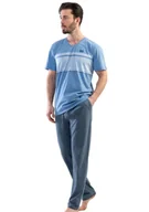 Piżamy damskie - Piżama Męska bawełniana Vienetta 3XL +size krótki - miniaturka - grafika 1