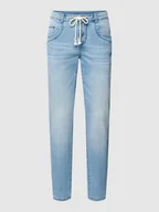 Spodnie damskie - Jeansy o kroju straight fit - miniaturka - grafika 1