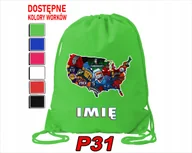 Worki na buty - Worek Szkolny Na Wf Trening Buty Sportowy Dla Fana Mapa Klubów Nba Basket - miniaturka - grafika 1