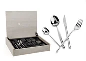 Zestawy sztućców - Belo Inox Sztućce Luna 6/24 w kasecie drewnianej 141795 - miniaturka - grafika 1