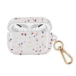 Apple UNIQ UNIQ etui Coehl Terrazzo AirPods Pro biały/natural white UNIQ319WHT - Akcesoria do słuchawek - miniaturka - grafika 1