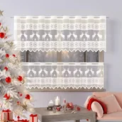 Firany - Zazdrostka żakardowa metrażowa wys. 30 cm Reniferki 624629 krem 30 cm - miniaturka - grafika 1