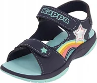 Buty dla dziewczynek - Kappa Sandały dla dzieci Kappa Pelangi G granatowo-miętowe 261042K 6737 34 - miniaturka - grafika 1