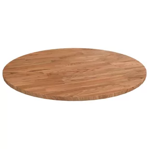 Okrągły blat do stolika, jasnobrązowy, Ø40x1,5 cm, lity dąb - Blaty meblowe i parapety okienne - miniaturka - grafika 1