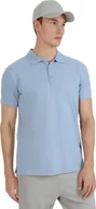 Koszulki męskie - Koszulka męska polo 4F M407 jasnoniebieska 4FWSS25TPTSM407 34S L - miniaturka - grafika 1
