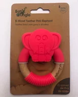 Gryzaki dla dzieci - BO JUNGLE BO JUNGLE GRYZAK DREWNO SILIKON ANIMALS ELEPHANT B561110 - miniaturka - grafika 1