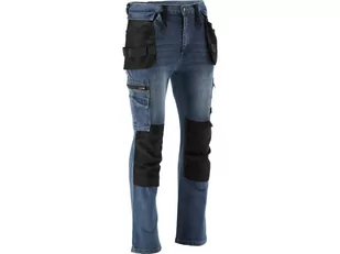 SPODNIE ROBOCZE MONTERSKIE STRETCH JEANS DARK BLUE ROZM. XL - Odzież robocza - miniaturka - grafika 3