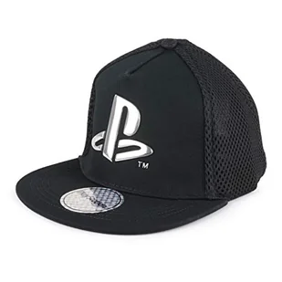 PlayStation Metallic PS czapka z daszkiem z logo dla dzieci, jeden rozmiar, czarna, oficjalny produkt, Czarny, Rozmiar uniwersalny - Czapki damskie - miniaturka - grafika 1