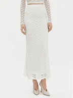 Spódnice - BARDOT Spódnica maxi 59740SB Biały Regular Fit - miniaturka - grafika 1