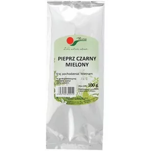 Runo, Pieprz czarny mielony, 100 g - Pieprz - miniaturka - grafika 1