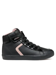 Geox Sneakersy J Gisli Girl J464NA 05402 C9289 M Czarny - Buty dla dziewczynek - miniaturka - grafika 1