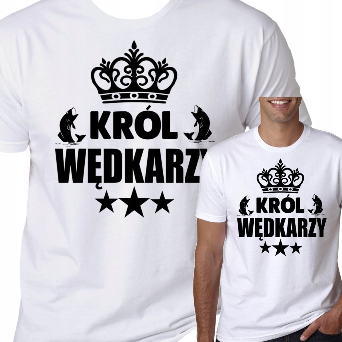 KOSZULKA WĘDKARSKA NA RYBY PREZENT XXL 1042