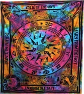 Narzuty - vidaXL Bawełniana narzuta - Cycle of Ages - miniaturka - grafika 1