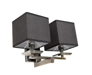FIANELO W2 kinkiet chrom z czarnym abażurem 2xE14 - Lampy ścienne - miniaturka - grafika 1