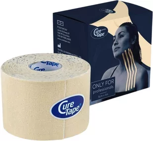 Kinesiology tape do delikatnej i wrażliwej skóry 5cm x 5m - profesjonalna taśma do kinesiotapingu - hipoalergiczny klej, wodoodporne właściwości (Cure - Akcesoria do rehabilitacji - miniaturka - grafika 1