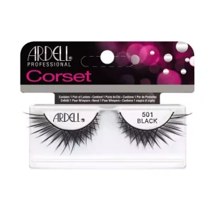 Ardell Corset 501 Black Sztuczne Rzęsy Na Pasku - Sztuczne rzęsy i akcesoria - miniaturka - grafika 1