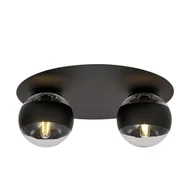 Lampy sufitowe - Solar lampa sufitowa 2-punktowa czarna/stripe 1129/2 - miniaturka - grafika 1