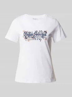 T-shirt o kroju regular fit z okrągłym dekoltem model ‘ROSALIND’ - Koszulki i topy damskie - miniaturka - grafika 1