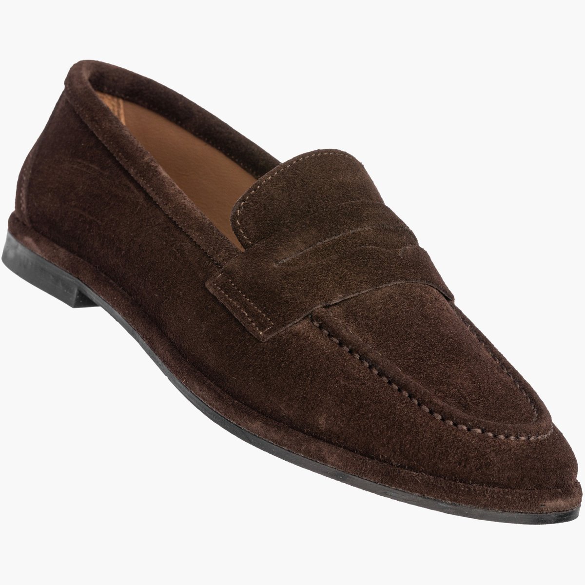 Półbuty Damskie Skórzane Buty Wsuwane Mokasyny Zamszowe Brązowe RAVINI 36