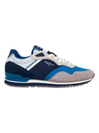 Trampki męskie - Pepe Jeans FOOTWEAR Sneakersy "London" w kolorze niebiesko-błękitno-beżowym - miniaturka - grafika 1