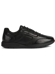 Geox Skórzane sneakersy "Spherica" w kolorze czarnym - Trampki męskie - miniaturka - grafika 1