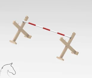 Cavaletti Z Jedną Poprzeczką 100 Cm Hobby Horse Woodhops - Zabawki sensoryczne - miniaturka - grafika 1