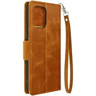 Portfele - Xiaomi Redmi 12 Flip Cover z portfelem i paskiem - żółto-brązowy - miniaturka - grafika 1