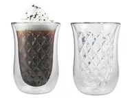 Filiżanki - EZYSTYLE Szklanki termiczne Ezy Style "Diamond" 250ml do kawy 2 szt. (41666) - miniaturka - grafika 1