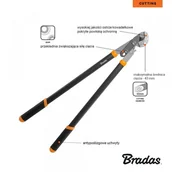 Nożyce i sekatory - Sekator Z Przekładnią Kowadełkową Do Gałęzi Bradas - miniaturka - grafika 1