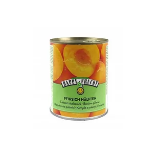 Happy Frucht - brzoskwinie połówki w syropie - 820 g - Koncentraty warzywne, przeciery - miniaturka - grafika 1