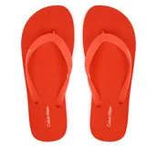 Klapki i japonki męskie - Japonki Calvin Klein Logo Strap HM0HM02105 Pomarańczowy - miniaturka - grafika 1