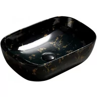 Umywalki - Mexen Rita umywalka nablatowa 45 x 32 cm czarna kamień - 21084594 - miniaturka - grafika 1