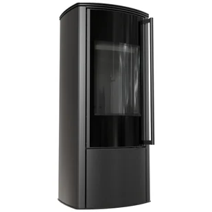 Piec wolnostojący stalowy KOZA AB ENYO R 5,5 kW Ø 100/150 czarny termotec  domykaniem w standardzie - Piece wolnostojące - miniaturka - grafika 1