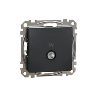 Gniazdka elektryczne - Schneider Gniazdo antenowe TV przelotowe (7dB) SEDNA Design & Elements antracyt - miniaturka - grafika 1