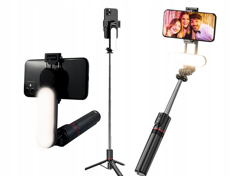 Długi Stabilny Kij Selfie Stick Do Robienia Zdjęć Z Staywem I Pilotem Bt