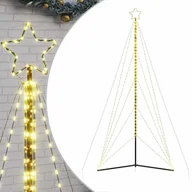 Ozdoby bożonarodzeniowe - vidaXL Lampki choinkowe, 615 ciepłych białych LED, 404,5 cm - miniaturka - grafika 1