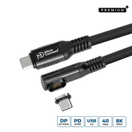 Kable komputerowe i do monitorów - Microconnect MC-LS-USB4CC0.15-A kabel USB USB4 Gen 3x2 0,15 m USB C Czarny - miniaturka - grafika 1