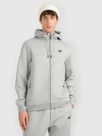 Bluzy męskie - 4F Bluza dresowa rozpinana z kapturem męska - szara 3XL - miniaturka - grafika 1