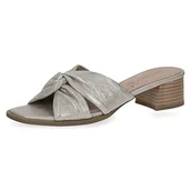 Klapki i japonki damskie - CAPRICE Klapki damskie 9-9-27204-20, obcas Stone METALLIC, 38 EU, Stone Metallic, 38 EU - miniaturka - grafika 1