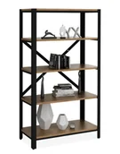 Regały - Loftowy regał na książki czarny + dąb lancelot G2-M97 - miniaturka - grafika 1