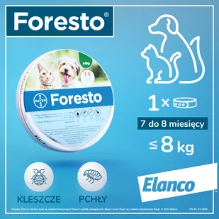 BAYER Foresto Obroża dla kotów i psów poniżej 8kg + NIESPODZIANKA DLA PSA GRATIS !! - Artykuły przeciw pasożytom - miniaturka - grafika 2